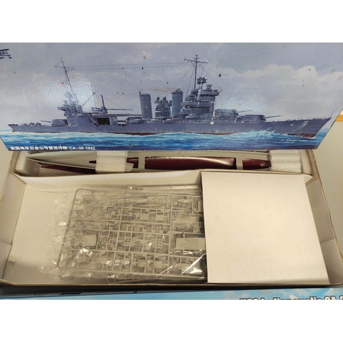 130 - Trumpeter. Two boxed 1:350 scale model ships to include USS San Francisco CA-38 1942 No.05309, and U... 