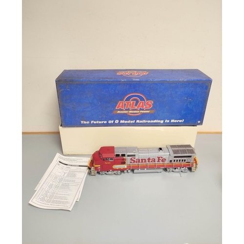 257 - Atlas Master. Boxed 0 gauge 2 Rail Santa Fe 8-40BW Locomotive no 508. 5851-5.