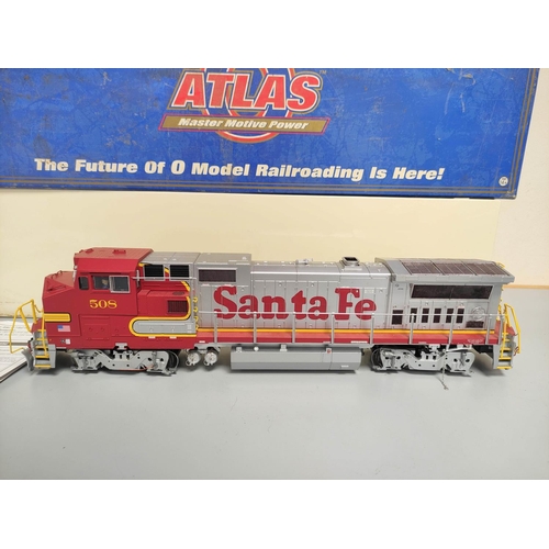 257 - Atlas Master. Boxed 0 gauge 2 Rail Santa Fe 8-40BW Locomotive no 508. 5851-5.