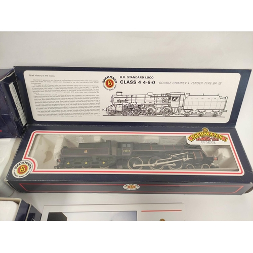 269 - Bachmann Branchline. Three 00 gauge locomotives to include a Standard Class 4MT 4-6-0 75075 with BR1... 