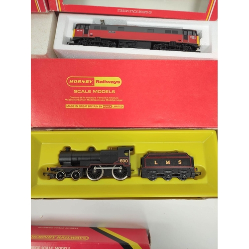 271 - Hornby Railways. Six 00 gauge locomotives to include a Class 2P 4-4-0 690 in LMS Black R450 and anot... 