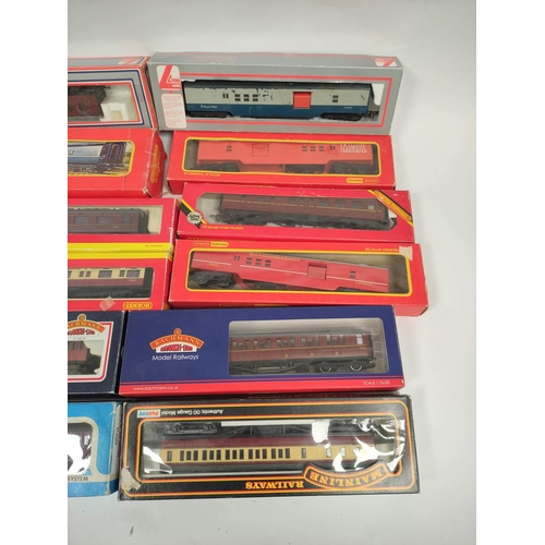 274 - Twelve boxed 00 gauge rolling stock carriages to include a Bachmann Branchline 34-701 BR Standard Mk... 