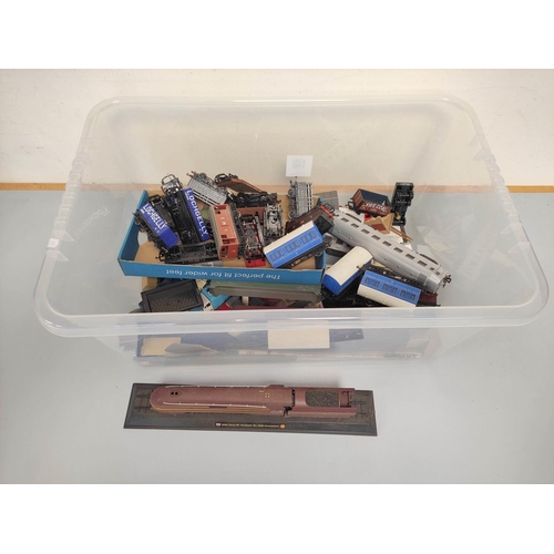 275 - Box containing a large collection of 00 gauge rolling stock and models comprising of an LMS Coronati... 