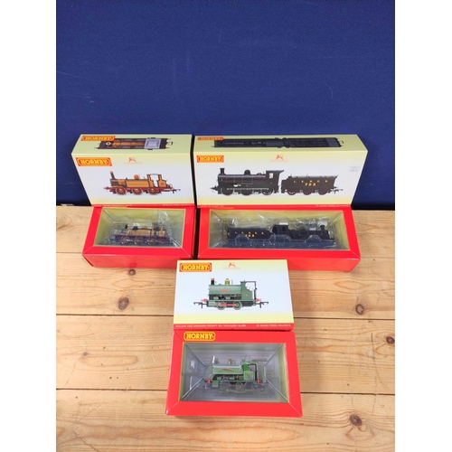 286 - Hornby Railways. Three boxed 00 gauge locomotives to include a Class J36 0-6-0 722 in LNER black R36... 