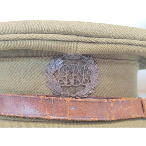 372 - Two British Khaki soft caps, comprising of a WW2 issue by J Collett Ltd London, and another unattrib... 