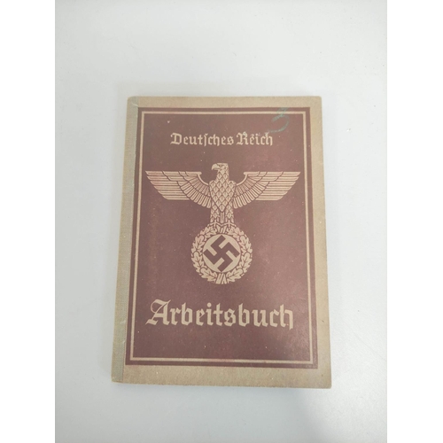 383 - German Third Reich collectables to include an Ehren Chronik (honour chronicle), a postcard album, tw... 