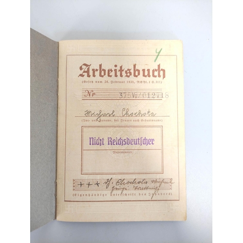 383 - German Third Reich collectables to include an Ehren Chronik (honour chronicle), a postcard album, tw... 