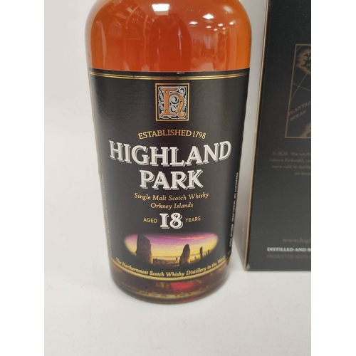 8 - Highland Park 18 years old single malt Scotch whisky from the Orkney Islands, 70cl, 43% vol, boxed.