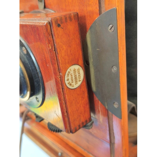 471 - Lizar's Challenge Half-Plate Field Camera, brass and mahogany construction circa 1910s with Thornton... 