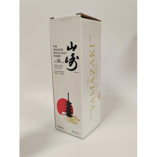 9 - The Yamazaki 10 years old single malt whisky, distilled and bottled in Japan, 70cl, 40% vol, boxed.