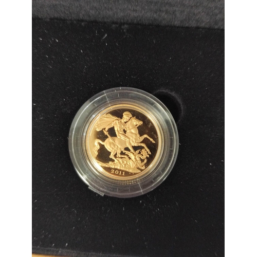 311 - United Kingdom. Royal Mint Limited edition 2011 Gold Proof Sovereign Triple Set comprising of a sove... 