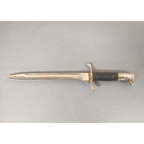 353 - WW2 German Third Reich Fire Brigade dress dagger with S shaped quillon.