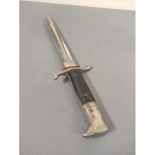 353 - WW2 German Third Reich Fire Brigade dress dagger with S shaped quillon.