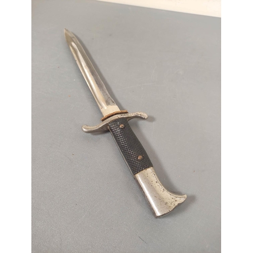 353 - WW2 German Third Reich Fire Brigade dress dagger with S shaped quillon.