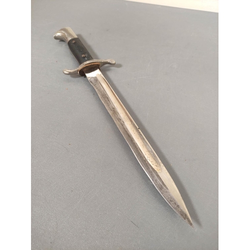 353 - WW2 German Third Reich Fire Brigade dress dagger with S shaped quillon.