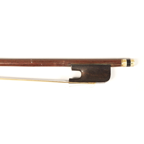 331 - Cello bow, round stick, plain frog, 68 grams , some hair.