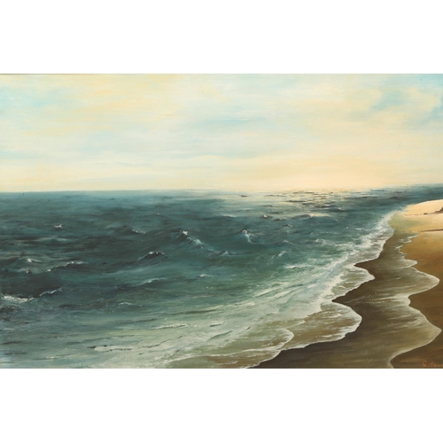 395 - G Howie, framed oil on board, coastal study, signed lower right, dated (19)71, 60cm x 90cm.