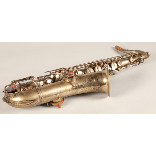 316 - Beuscher C Melody Saxophone, engraved 'The Beuscher Elkhart IND' on the bell and further stamped 175... 