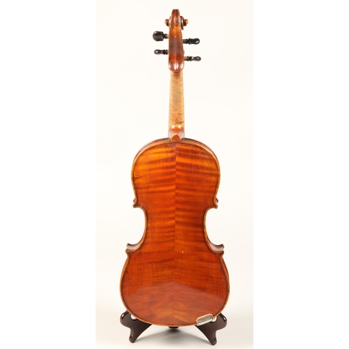 334 - Scottish Violin  by Williamson, Blyth, Edinburgh, circa 1890, Length of back 360mm, labelled, orange... 