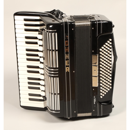 339 - Hohner Morino 374 Musette Accordian, Made in Germany, in Hohner case