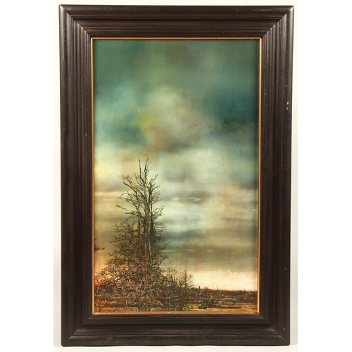 407 - Jack Frame, framed oil on glass, 