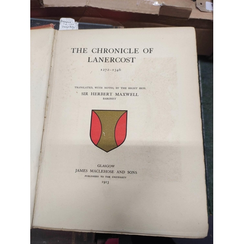 128 - MAXWELL SIR HERBERT.  The Chronicle of Lanercost. Two ltd. ed. copies nos. 28/100 & 37/100. Illu... 