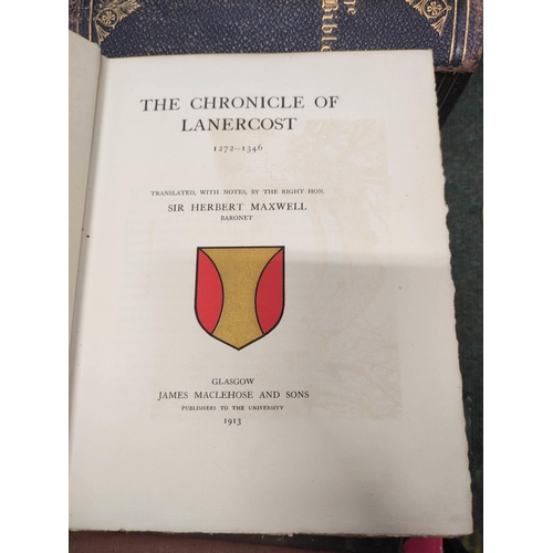 128 - MAXWELL SIR HERBERT.  The Chronicle of Lanercost. Two ltd. ed. copies nos. 28/100 & 37/100. Illu... 