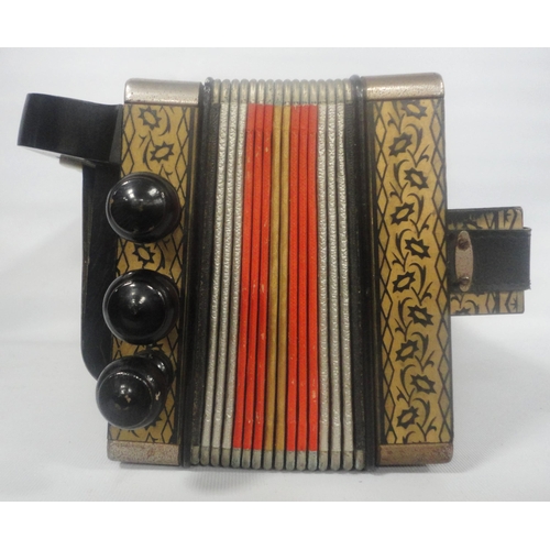 381 - Hohner of Germany 'Vienna' melodeon, probably model 114, 16cm x 34cm.