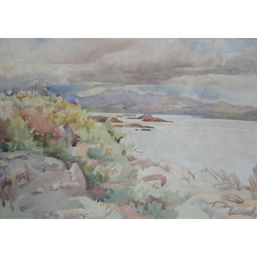 325 - Isobel Hotchkis (Scottish, 1879 - 1947)Fleet Estuary from Mossyard 1947Signed, watercolour, 23.5cm x... 