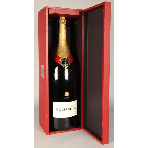 291 - Bollinger Salmanazar 9 litre, labelled 'Champagne Bollinger Special Cuvee 9L-12% vol in red box