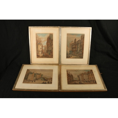 357 - JOHN LE CONTE (SCOTTISH 1816-1887) Edinburgh Castle and other views Four watercolours, three are sig... 