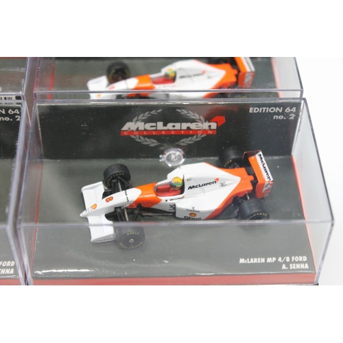 1020 - Pauls Model Art Micro Champs shopkeepers display stand containing twenty-four 1:64 scale McLaren Col... 