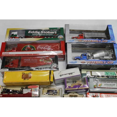 1048 - Model vehicles to include two Welly Peterbilt 379 diecast models, Cararama 1:50 scale Eddie Stobart ... 