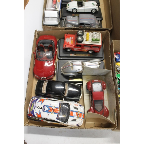 1056 - Burago diecast scale model vehicles to include Bugatti Atlantque 1936, Land Rover Aziza, Ford Focus ... 