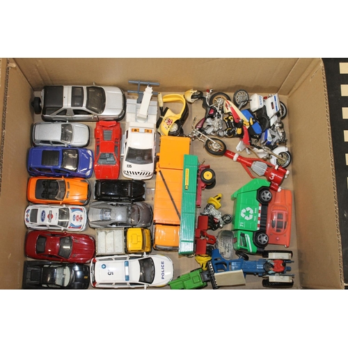 1058 - Large collection of playworn diecast model vehicles held across five large trays to include Dinky, C... 