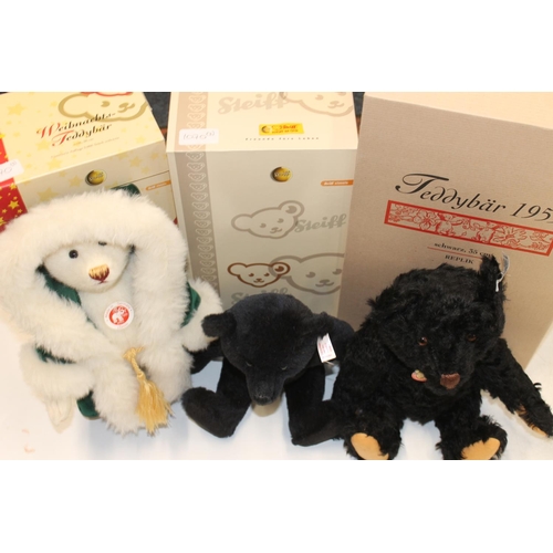 1070 - Steiff 408519 Teddy Bear 1953 Replica Black (Schwarz) 35cm tall, limited edition 439/3000, Steiff 03... 