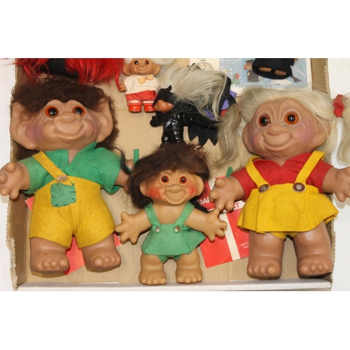 1089 - Mid-century 'glook' gonk soft toy, two Plastech Ltd Thomas Dam (Dam Things) Danish 'Good Luck Troll'... 