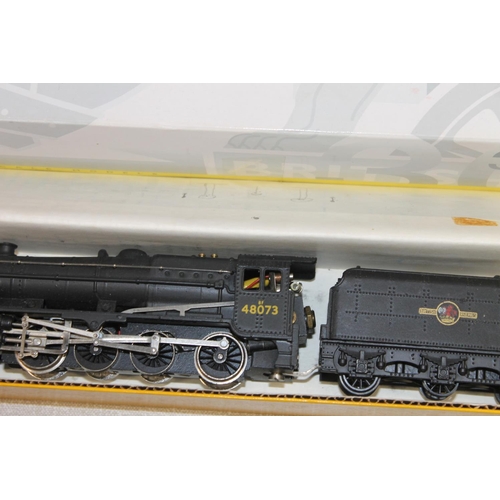 1097 - Wrenn OO gauge 2224 2-8-0 tender locomotive 48073 BR black, boxed. Triang Hornby RS8 The Midlander e... 