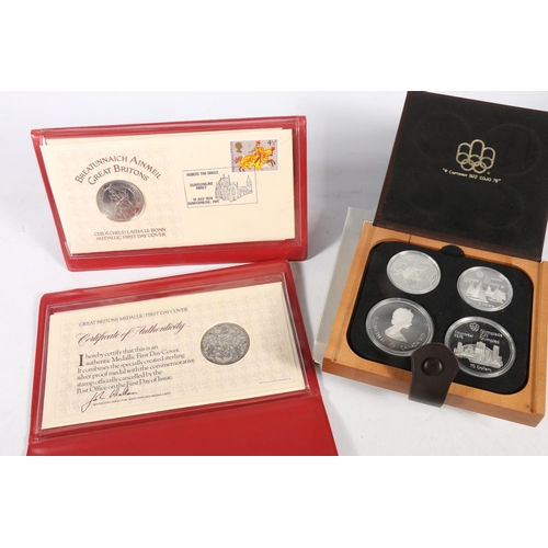 1385 - CANADA XXI Olympic Games Montreal 1976 four coin silver proof set 1973 comprising two ten dollar $10... 