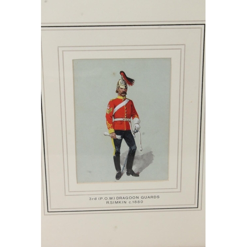 1541 - RICHARD SIMKIN (1850-1926)3rd Prince of Wales’s Dragoon Guards c.1880, watercolour, unsigned, ... 