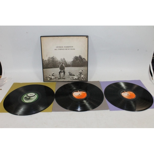 1654 - George Harrison All Things Must Pass three vinyl boxset with poster, matrix YEX 818-1U,817-1U,819-1U... 