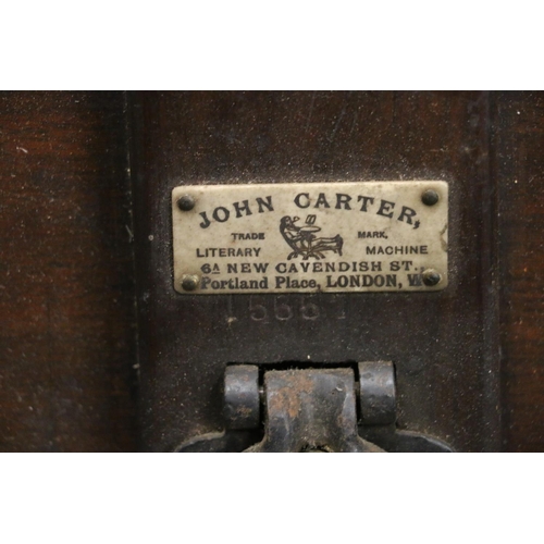 1391 - John Carter of New Cavendish Street London, a adjustable wrought iron, brass and mahogany lectern st... 