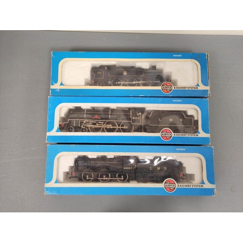 291 - Airfix Railways. Three boxed 00 gauge locomotives to include a Class 6P Rebuilt Royal Scot 4-6-0 610... 