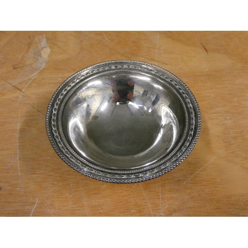 182 - George V silver sweet meat dish by James Dixon and Sons Sheffield 1922. Height 5cm 79.7g.