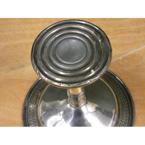 183 - Sterling silver tazza by American maker Elgin Silversmiths Co with pierced rim. Height 15cm.236g gro... 