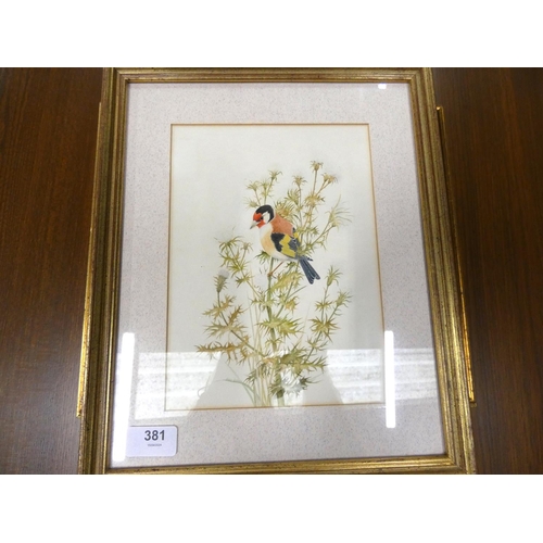 381 - John JenmanGoldfinchWatercolour