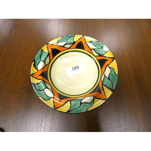 385 - Clarice Cliff for Newport Bizarre bowl a/f
