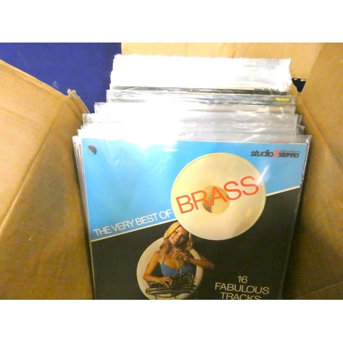 386 - Two boxes of various LP records.