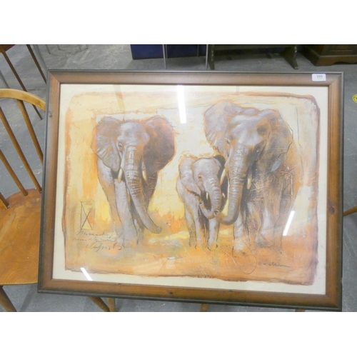 395 - Large modern elephant print.