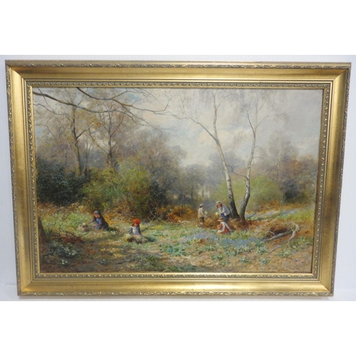 338 - James Bates Noel (English, 1870 - 1927)Nature's PlaygroundSigned and dated 1907, oil on canvas, 50cm... 